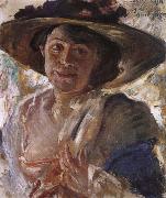 Woman in a Rose-Trimmed Hat Lovis Corinth